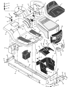 Part Location Diagram of F-020725L Murray Instruction Book & Parts List